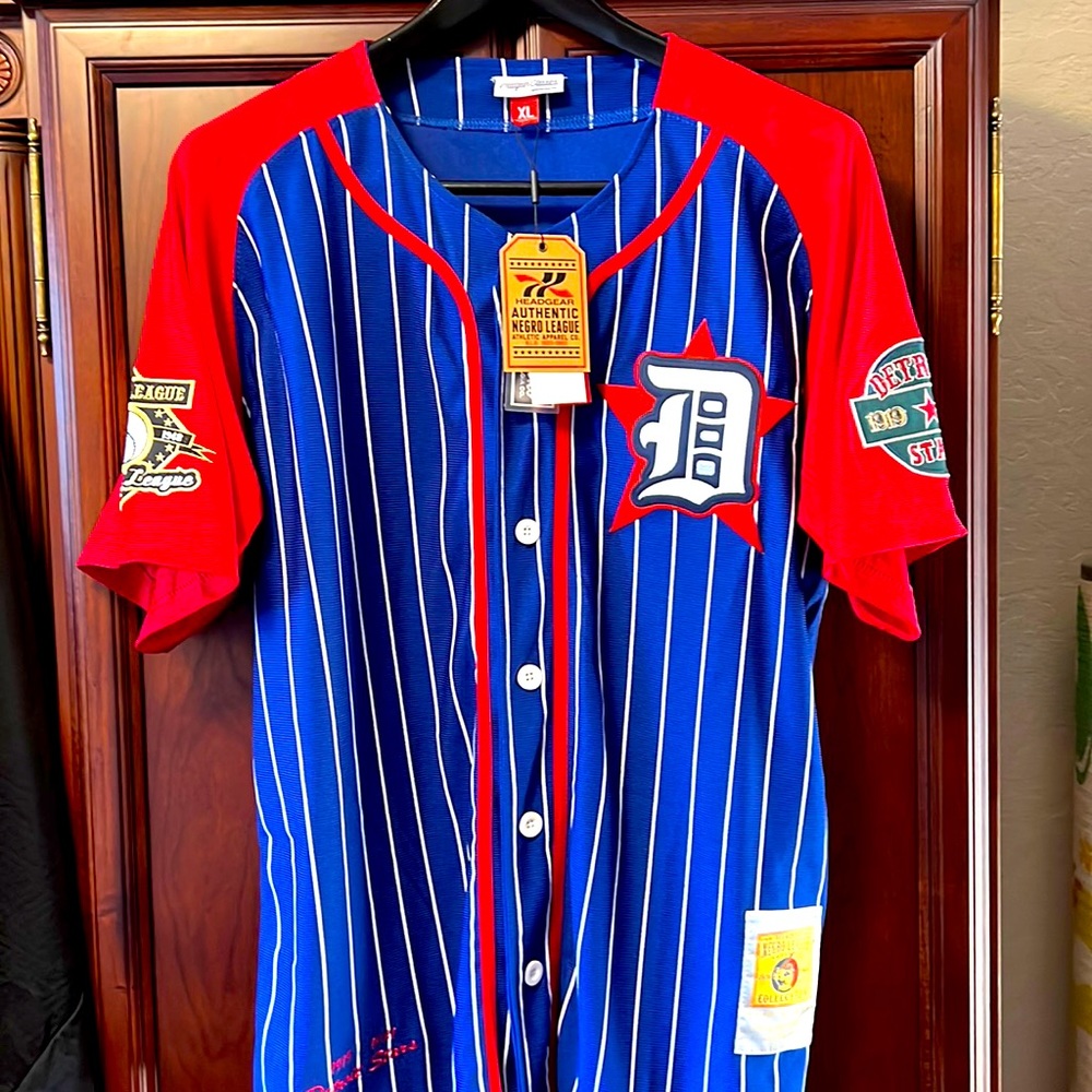 Headgear Rare Negro League Baseball Classics Nostalgic Jersey #24 Detroit Stars! - Picture 2 of 13